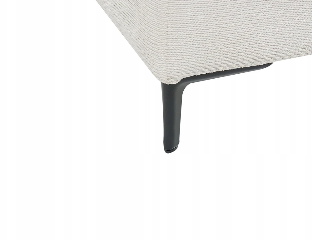 Beliani Trivietė kampinė sofa MALOY, šenilas, balta, dešininė