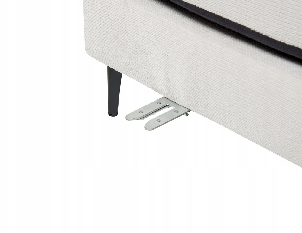 Beliani Trivietė kampinė sofa MALOY, šenilas, balta, dešininė