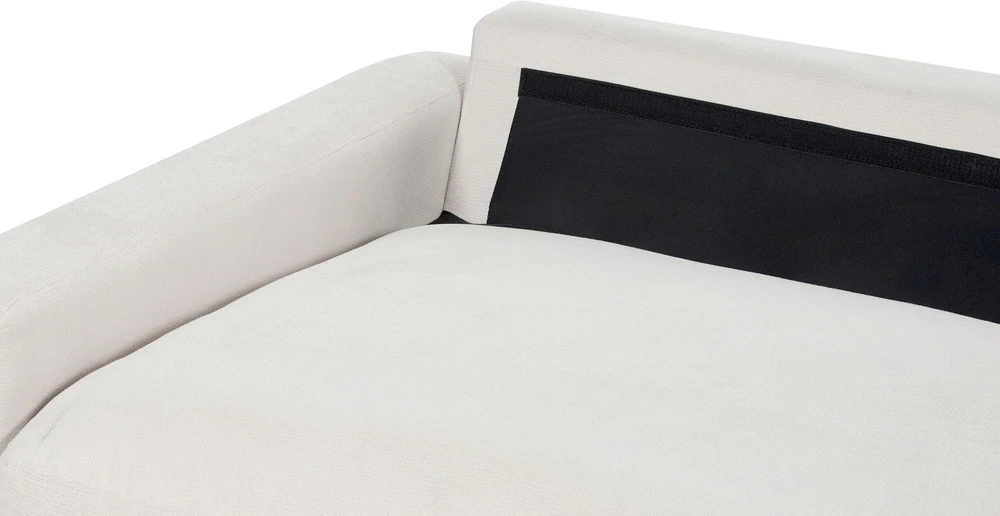 Beliani Trivietė kampinė sofa MALOY, šenilas, balta, dešininė