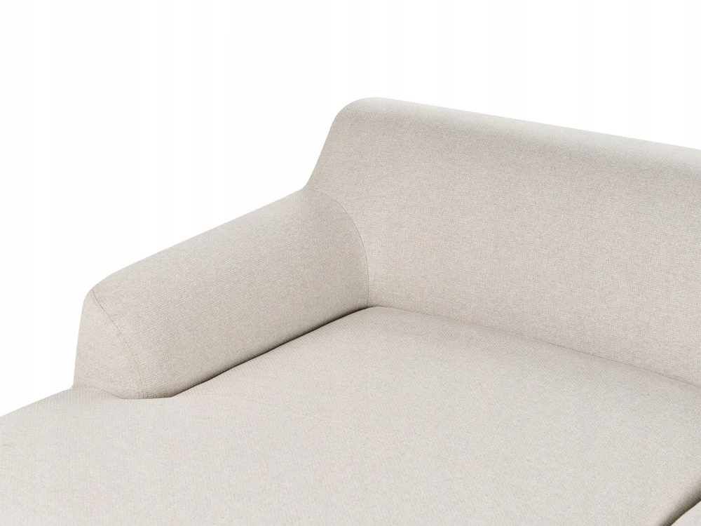 Beliani 3 vietų kampinė sofa SOSJO šviesiai smėlio spalvos, dešinė pusė