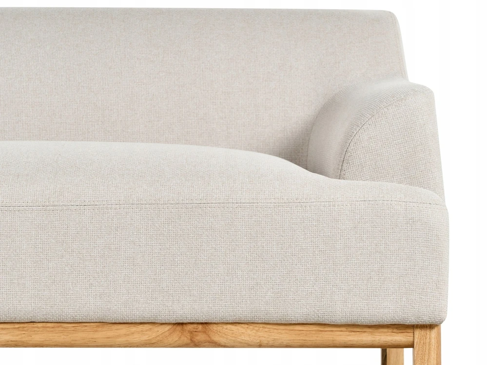 Beliani 3 vietų kampinė sofa SOSJO šviesiai smėlio spalvos, dešinė pusė
