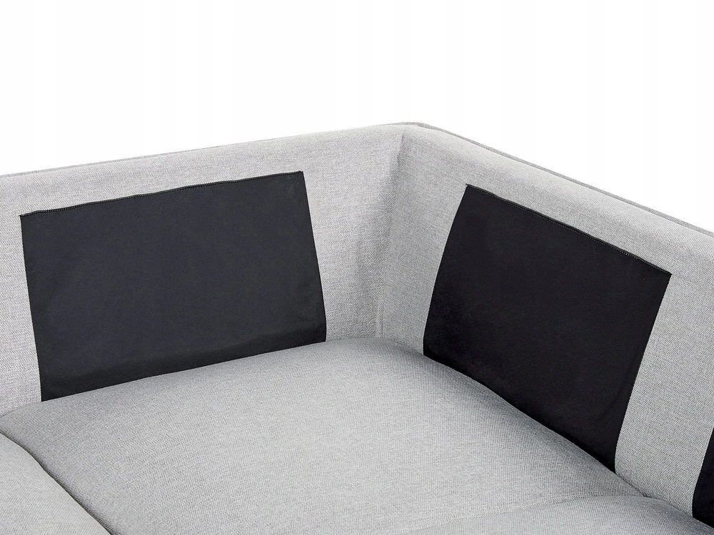 Beliani Trivietė kampinė sofa ELGA, linas, šviesiai pilka, dešininė