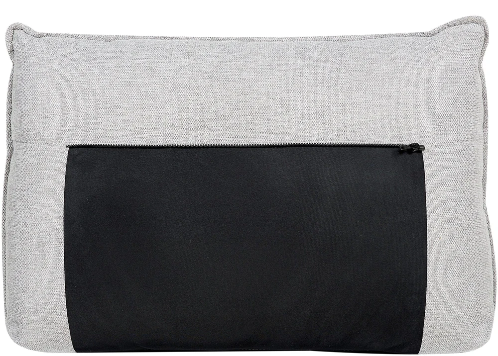 Beliani Trivietė kampinė sofa ELGA, linas, šviesiai pilka, dešininė
