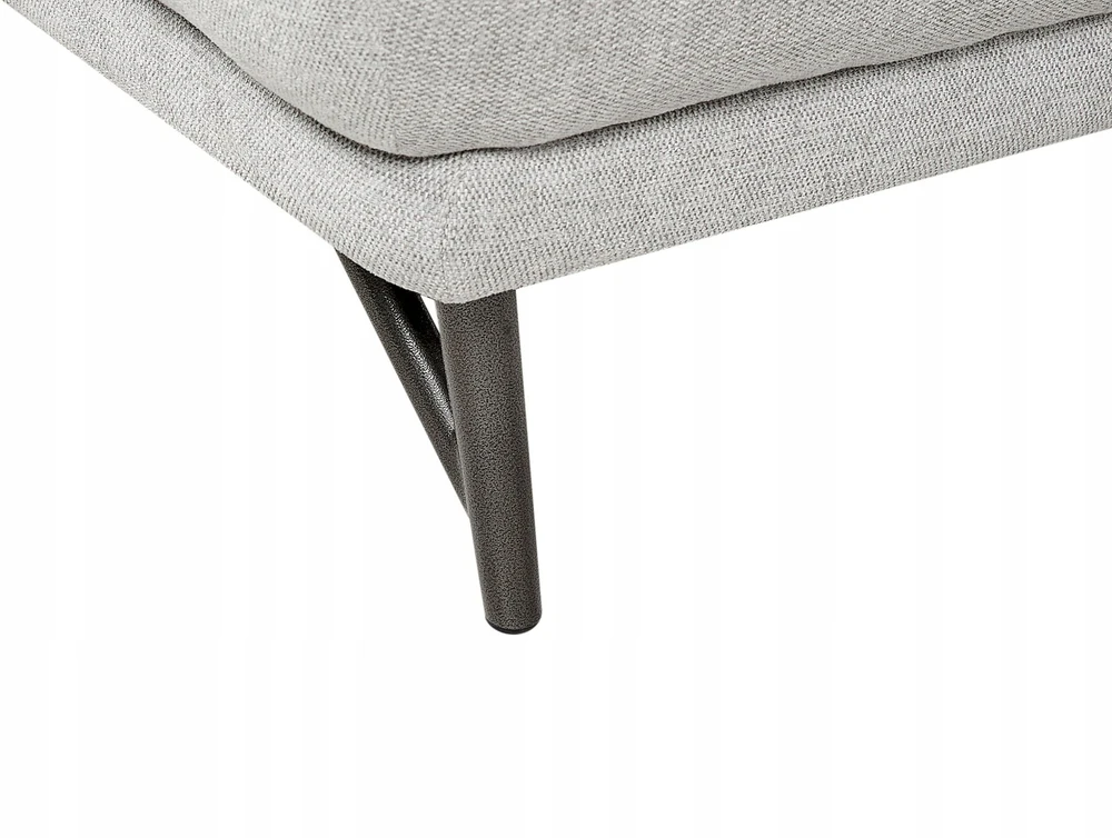 Beliani Trivietė kampinė sofa ELGA, linas, šviesiai pilka, dešininė