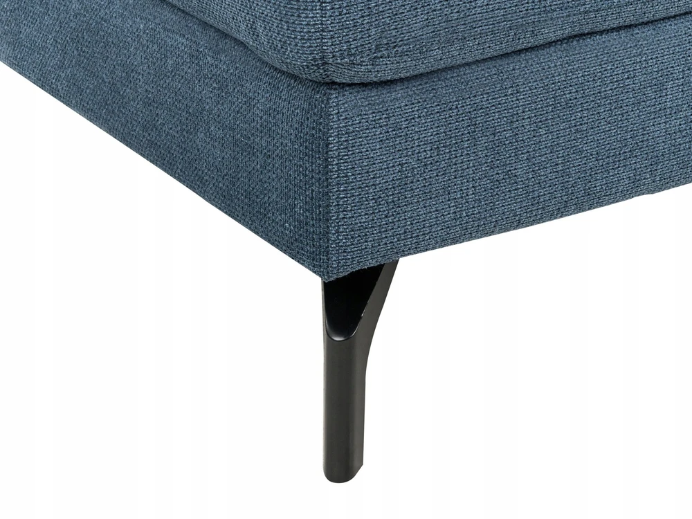 Beliani L formos sofa GLOSLI 4 asmenims, mėlynas šenilinis audinys, dešininė