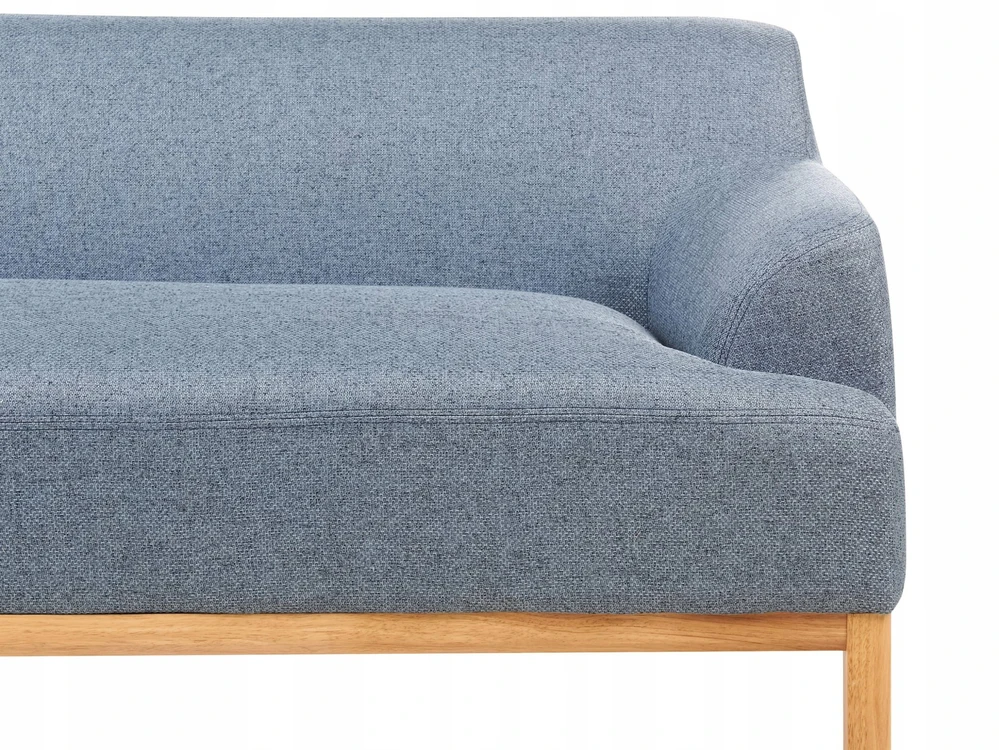 Beliani Trivietė kampinė sofa SOSJO mėlyna, dešininė