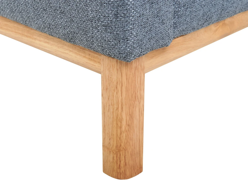 Beliani Trivietė kampinė sofa SOSJO mėlyna, dešininė