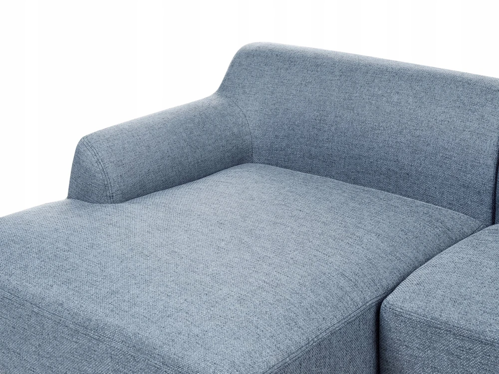 Beliani Trivietė kampinė sofa SOSJO mėlyna, dešininė