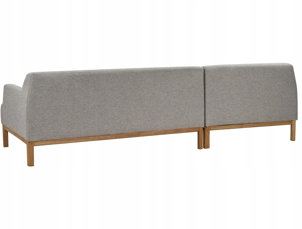 Beliani Trivietė kampinė sofa SOSJO šviesiai pilka dešininė