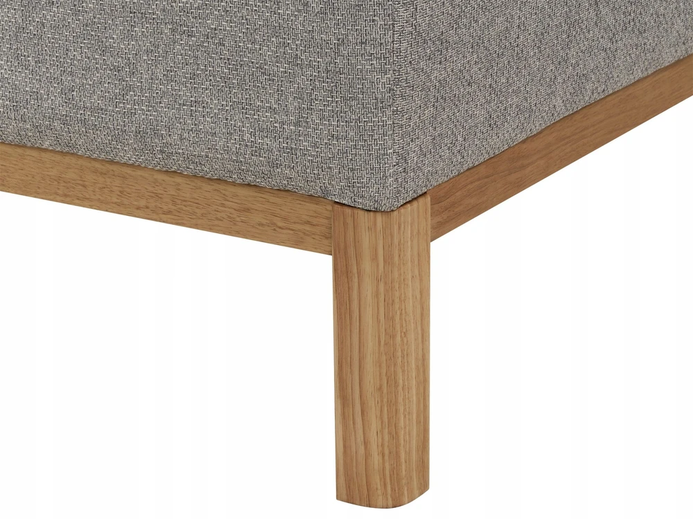 Beliani Trivietė kampinė sofa SOSJO šviesiai pilka dešininė