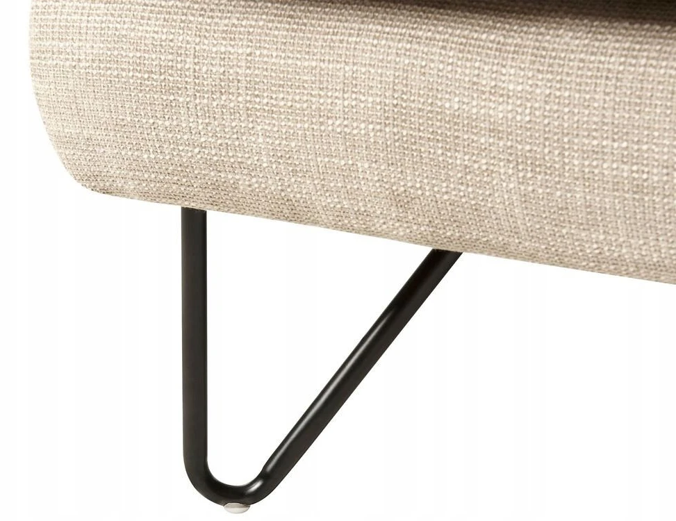 Beliani Trivietė kampinė sofa SERSAN šenilo audinio, smėlio spalvos, dešininė