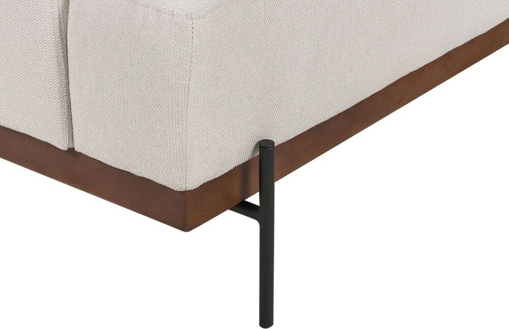Beliani 4 vietų kampinė sofa MARIFERD šviesiai smėlio spalvos dešininė