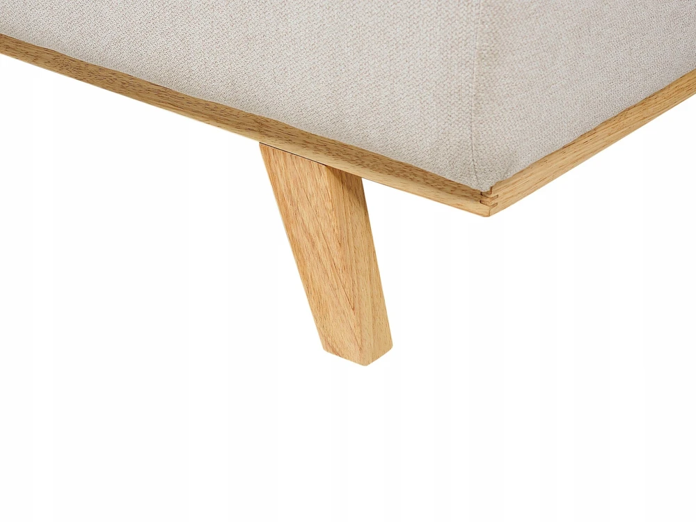 Beliani 3 vietų kampinė sofa NORA, smėlio spalvos, dešininė