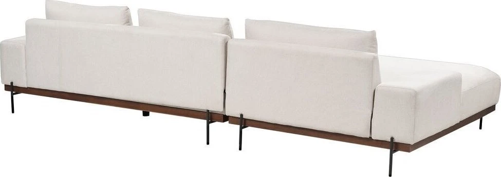 Beliani 4 vietų kampinė sofa MARIFERD šviesiai smėlio spalvos dešininė