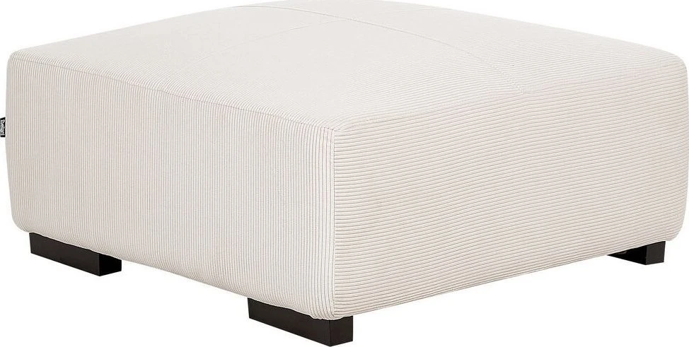 Beliani LUNGO 4 vietų kampinė sofa, velvetas, kreminė balta, dešininė