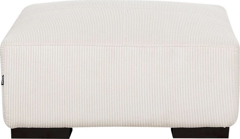 Beliani LUNGO 4 vietų kampinė sofa, velvetas, kreminė balta, dešininė