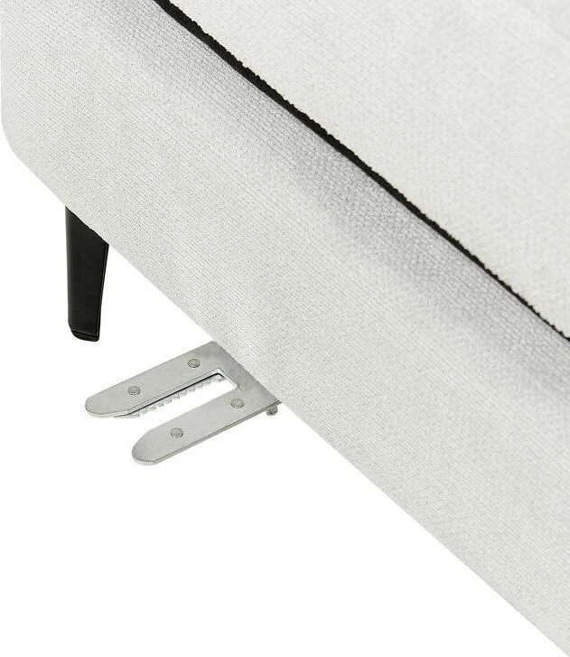 Beliani 3 vietų kampinė sofa MALOY, šenilas, šviesiai pilka, dešininė