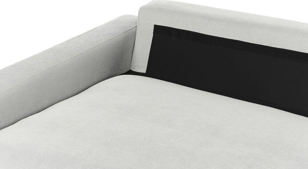 Beliani 3 vietų kampinė sofa MALOY, šenilas, šviesiai pilka, dešininė