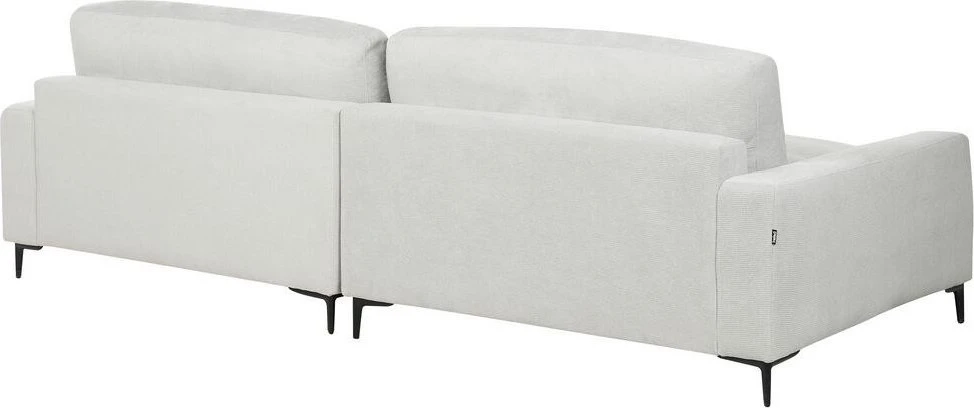 Beliani 3 vietų kampinė sofa MALOY, šenilas, šviesiai pilka, dešininė