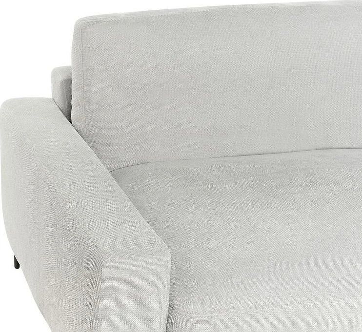 Beliani 3 vietų kampinė sofa MALOY, šenilas, šviesiai pilka, dešininė