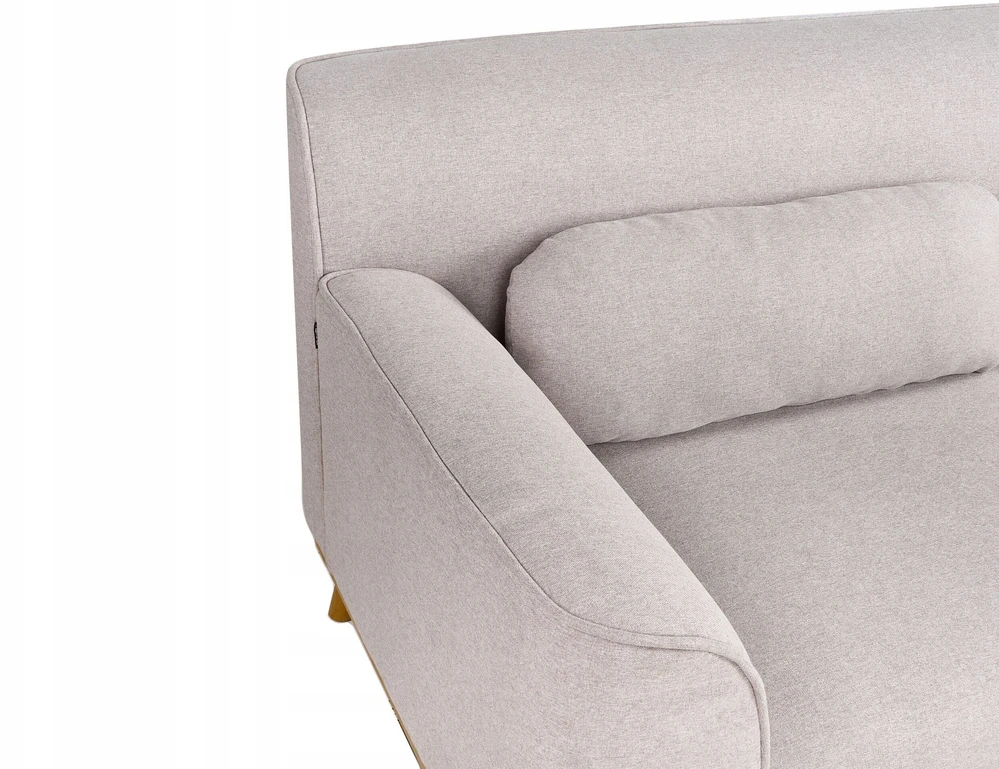 Beliani 3-vietė kampinė sofa SIMOS šviesiai pilka dešininė