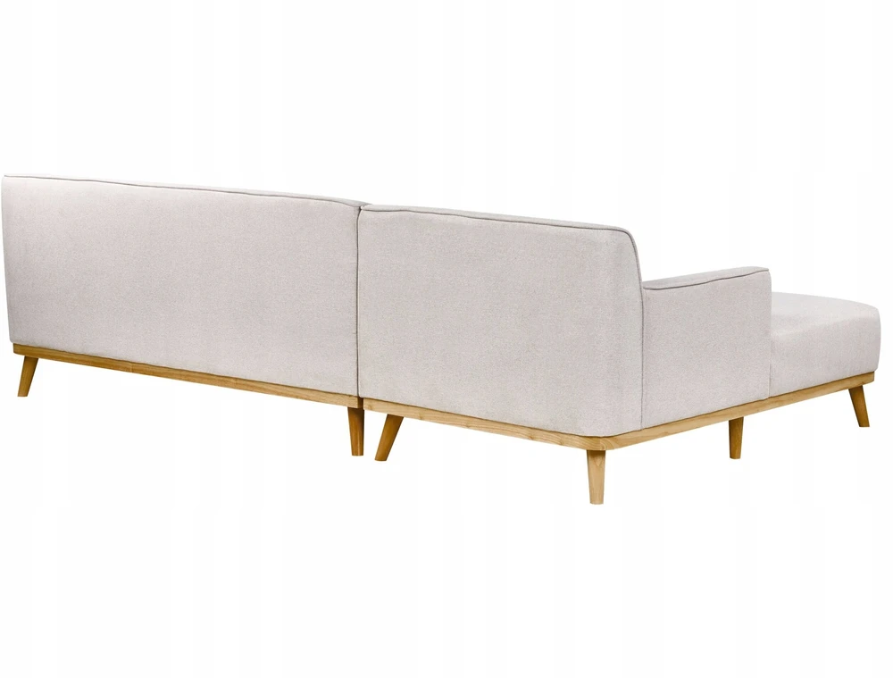 Beliani 3-vietė kampinė sofa SIMOS šviesiai pilka dešininė