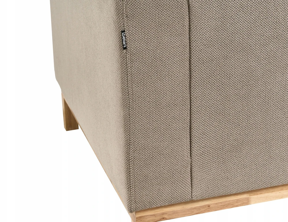 Beliani 4 vietų kampinė sofa SIGGARD smėlio ir pilkos spalvos, dešininė