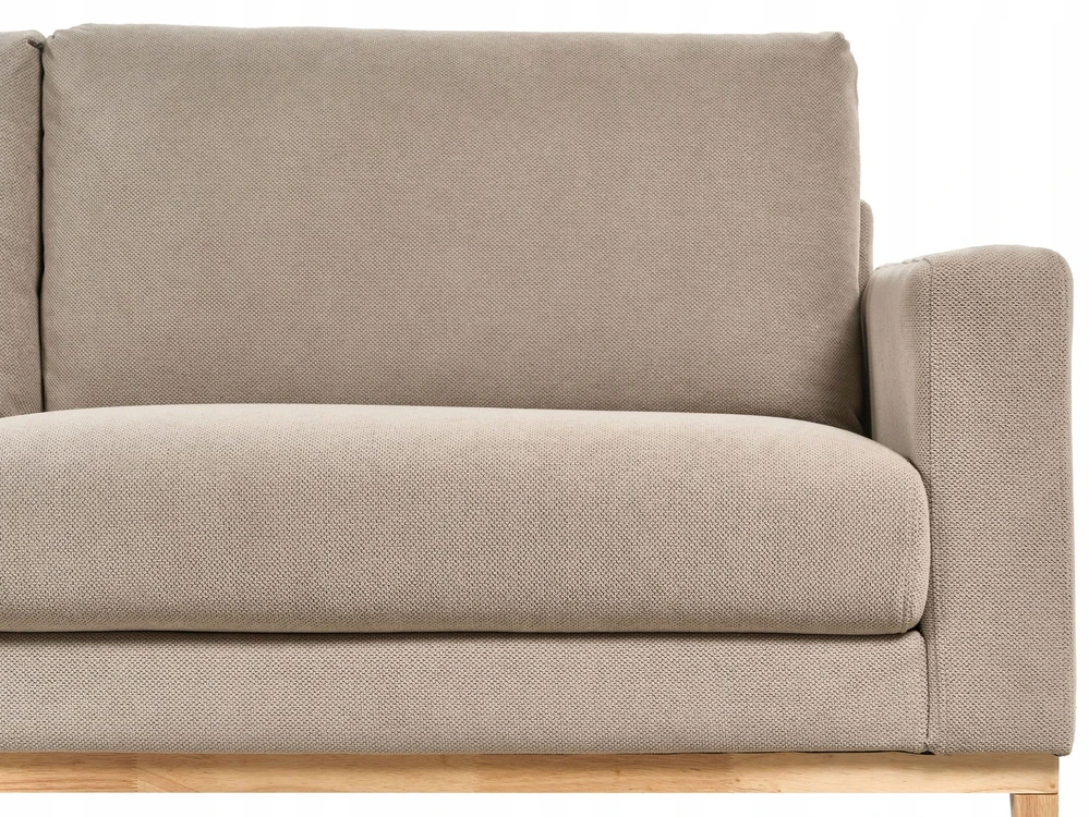 Beliani 4 vietų kampinė sofa SIGGARD smėlio ir pilkos spalvos, dešininė