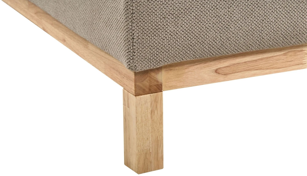Beliani 4 vietų kampinė sofa SIGGARD smėlio ir pilkos spalvos, dešininė