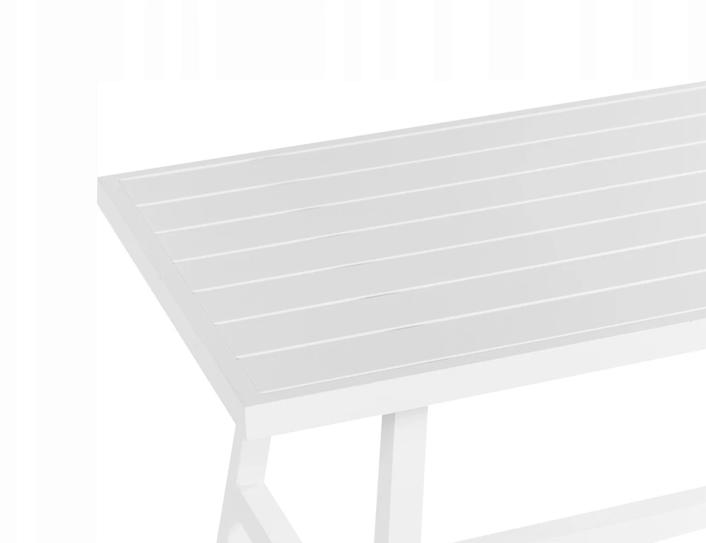 Lauko baldų komplektas Beliani Sodo kampinė sofa su stalu 6 asmenims CASTELLA/FRATTE kairinė, kreminė balta, metalinė
