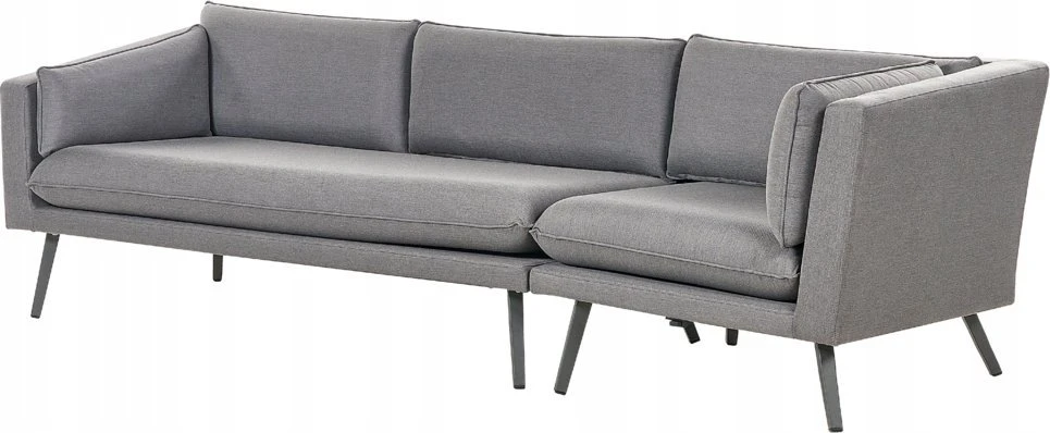 Beliani Sodo sofa 3 asmenims LORETELLO dešininė pilka