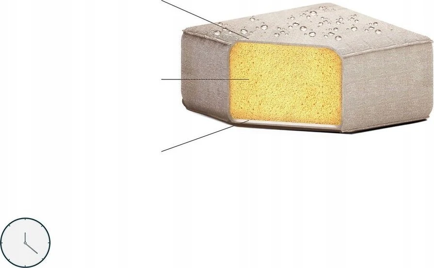 Beliani 3 vietų sodo sofa LORETELLO dešininė, smėlio spalvos