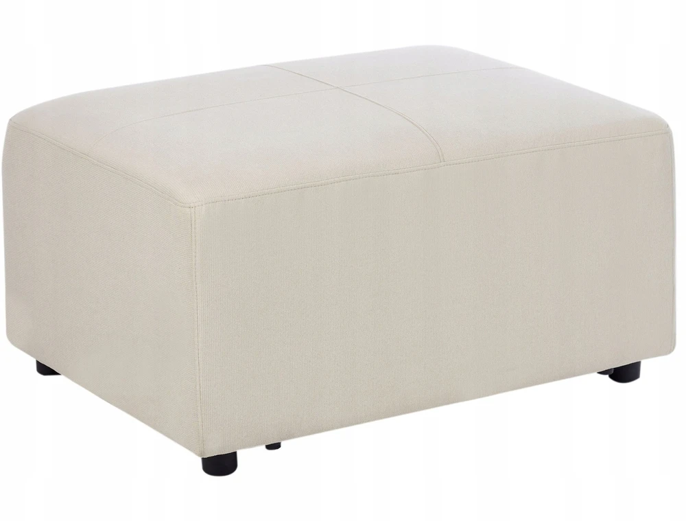 Beliani Kampinė sofa KOHLO 4 asmenims, šviesiai smėlio spalvos, su otomana, kairinė