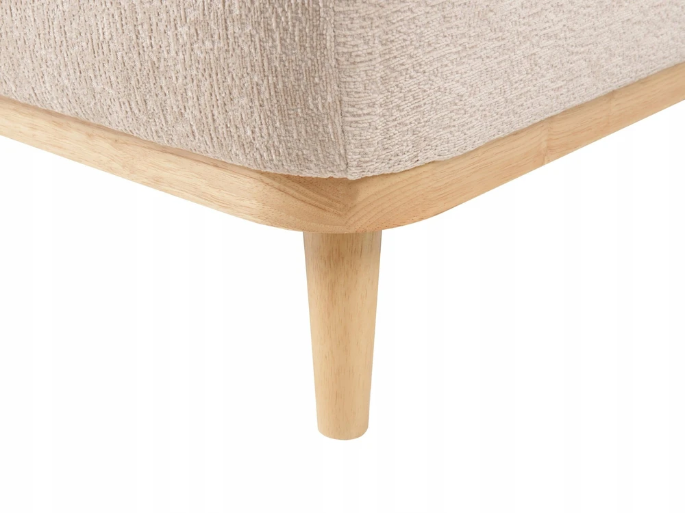 Beliani Trivietė kampinė sofa SIMOS, šenilinė, smėlio spalvos, kairinė