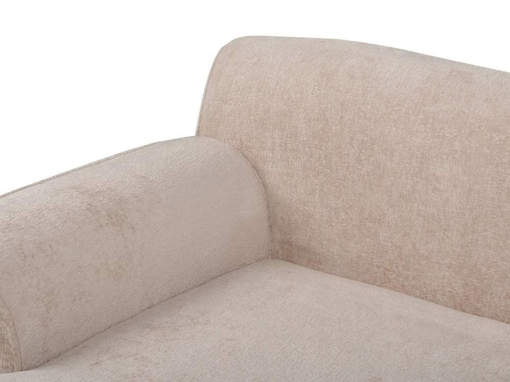 Beliani Trivietė kampinė sofa SIMOS šenilas smėlio spalvos dešininė
