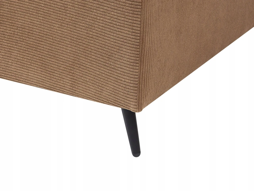 Beliani 4 vietų kampinė sofa LUNNER, velvetas, ruda, kairinė