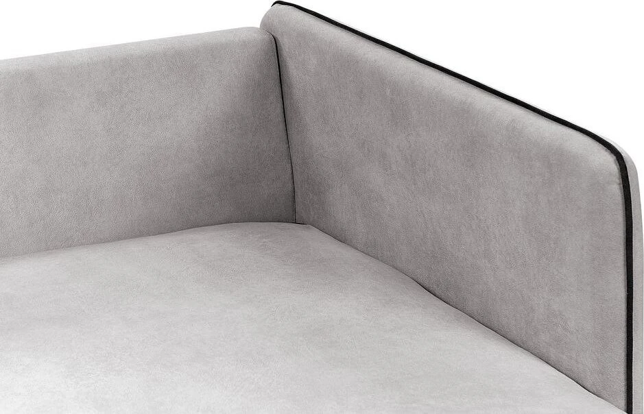 Beliani 3 asmenų kampinė sofa ALTAN, veliūrinė, šviesiai pilka, kairinė