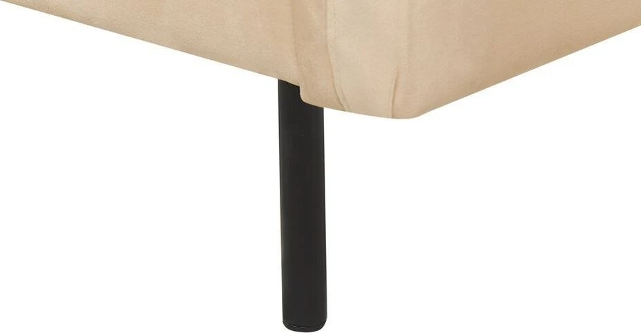 Beliani 4 vietų kampinė sofa VINTERBRO, veliūras, smėlinė, dešininė