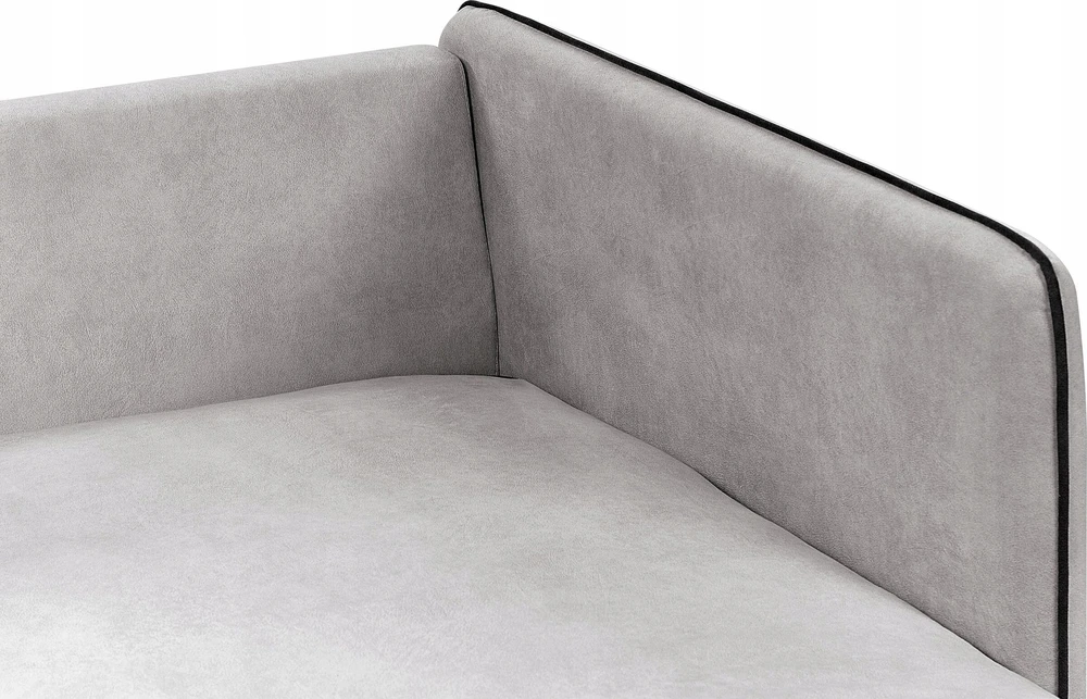 Beliani Trivietė kampinė sofa ALTAN, veliūras, šviesiai pilka, dešininė