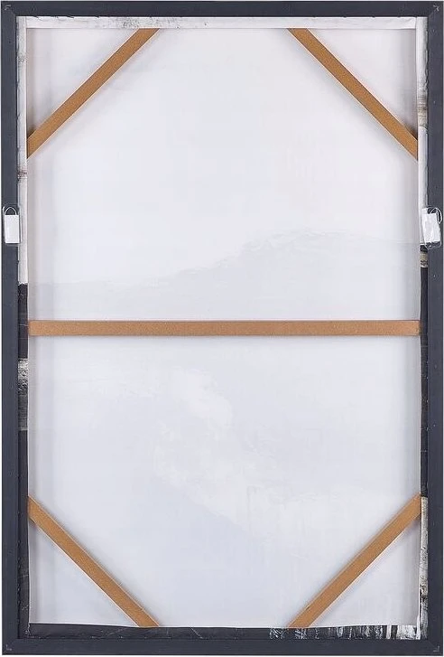 Beliani Drobė STATTE Abstraktaus dizaino 63 x 93 cm juoda