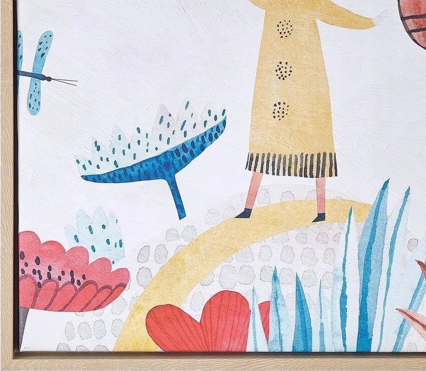 Beliani Drobė BIBBIENA su vaikišku motyvu 63 x 99 cm, spalvota