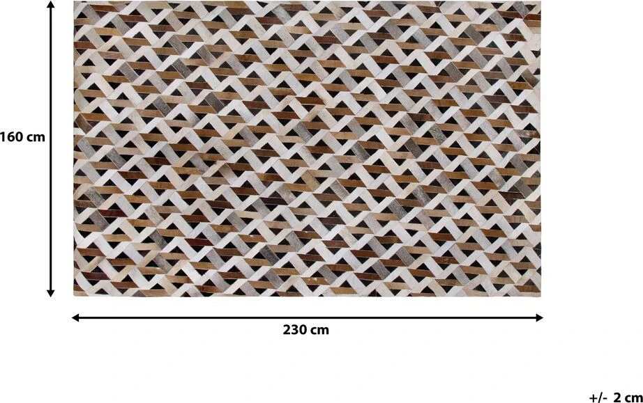 Beliani Kilimas TUGLU rudas 160 x 230 cm natūrali oda