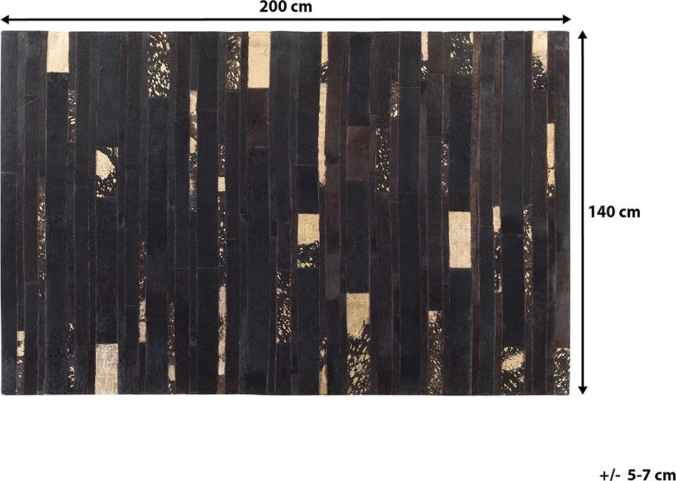 Beliani Kilim ARTVIN rudas 140x200 cm iš natūralios odos