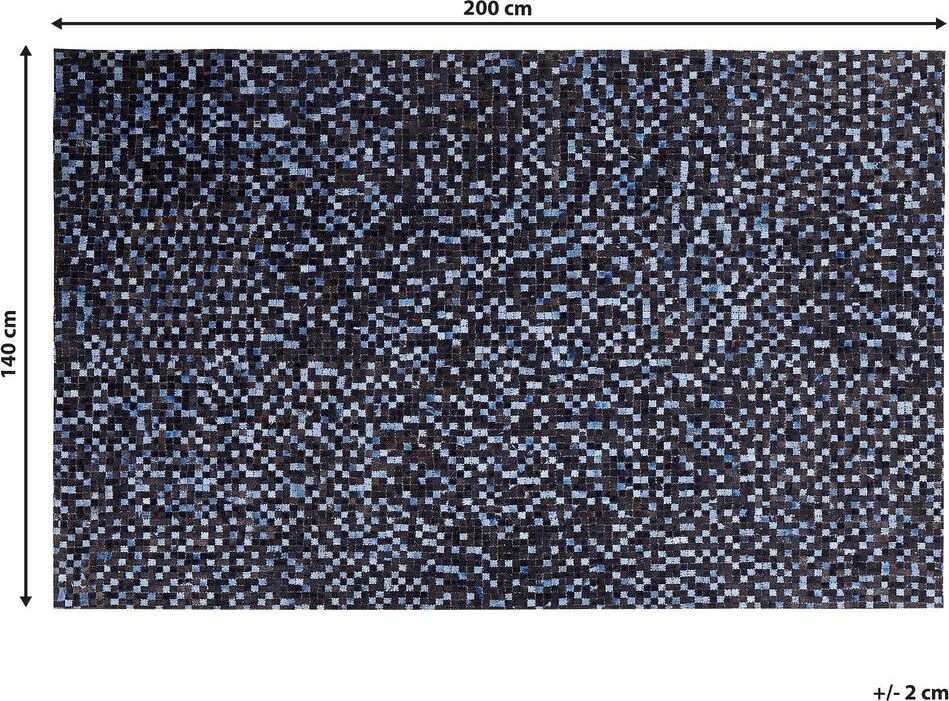 Beliani Kilimas IKISU tamsiai rudas, 140 x 200 cm, natūrali oda