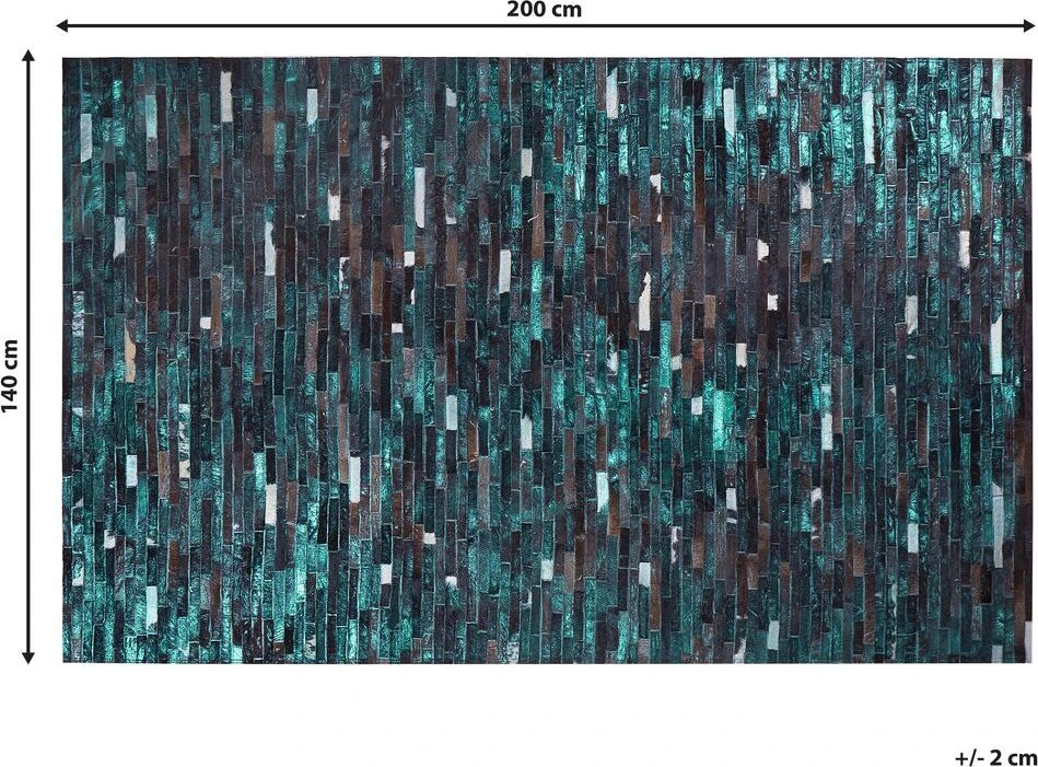 Beliani Kilimas KISIR tamsiai rudas 140 x 200 cm iš natūralios odos