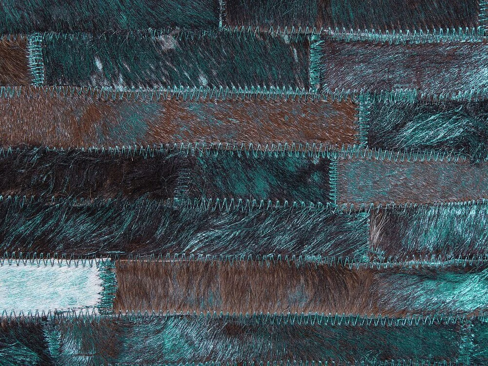 Beliani Kilimas KISIR, tamsiai rudas, 160 x 230 cm, natūrali oda
