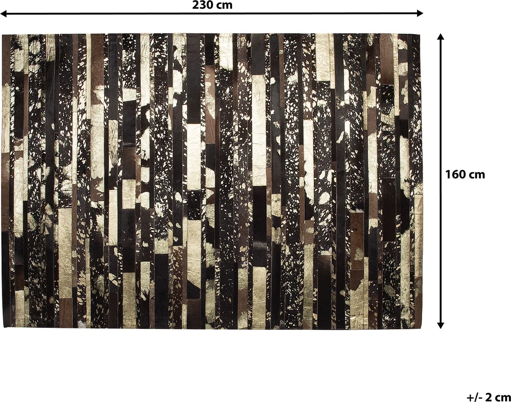 Beliani Kilimas ARTVIN rudas 160 x 230 cm natūrali oda