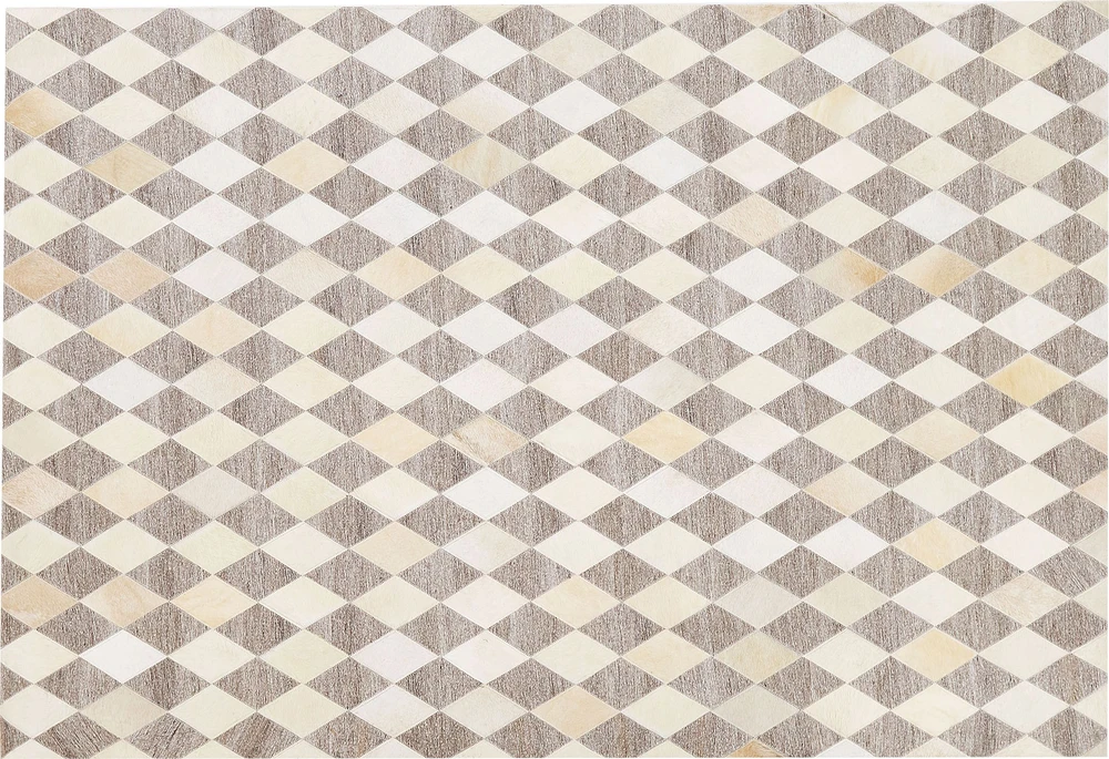 Beliani Kilimėlis SESLICE smėlio spalvos 160 x 230 cm natūrali oda