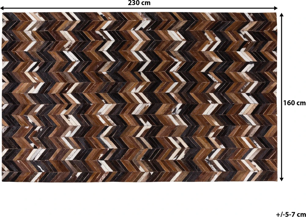 Beliani Kilimas BALAT rudas 160 x 230 cm natūrali oda
