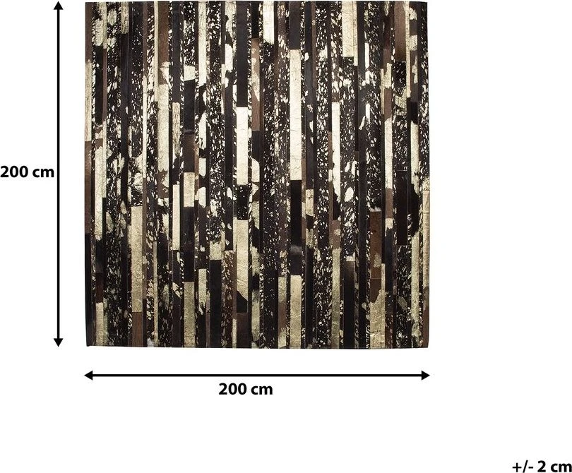 Beliani Kilimas ARTVIN rudas 200 x 200 cm iš natūralios odos